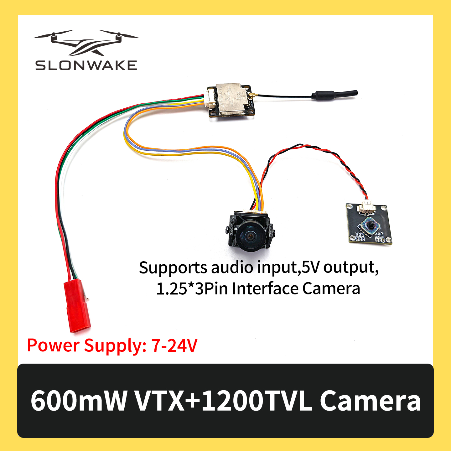 SLONWAKE 5.8G 600mW 7-24V FPV  – Drone Receiver recenzja i cena