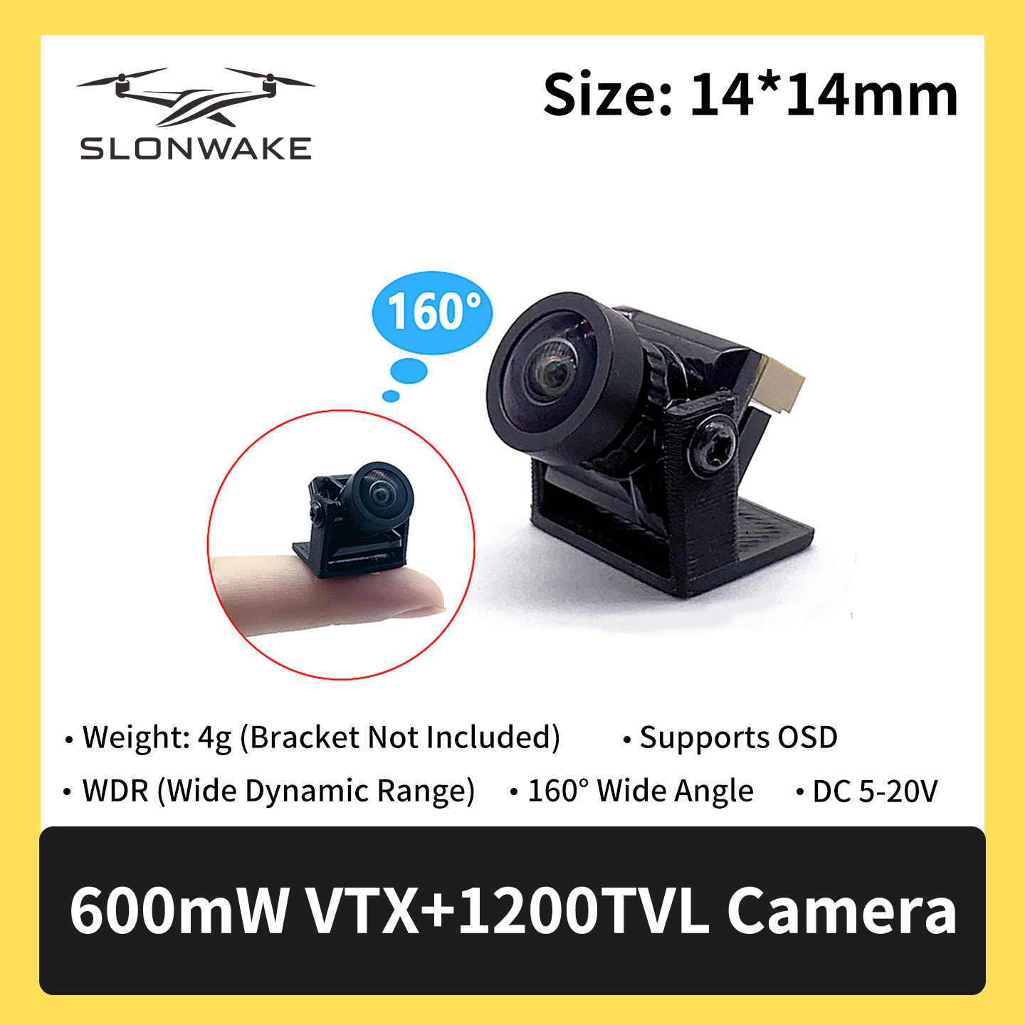 SLONWAKE 5.8G 600mW 7-24V FPV  – Drone Receiver recenzja i cena