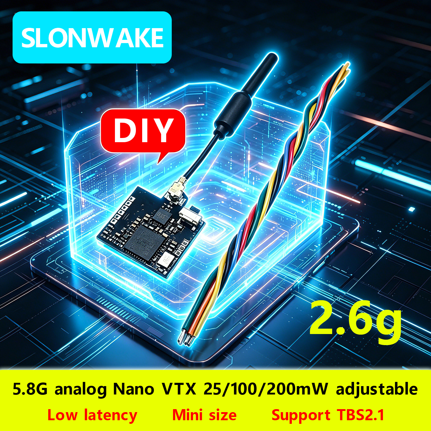 SLONWAKE Nano 5.8G 48CH 200mW  – Drone Receiver recenzja i cena