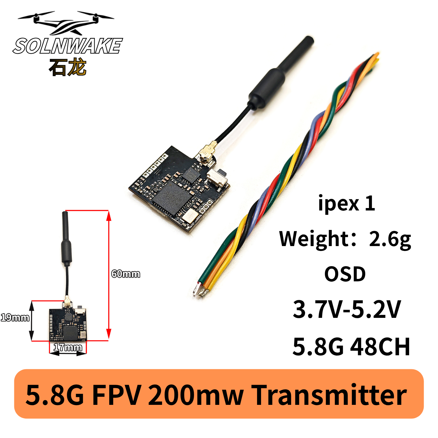 SLONWAKE Nano 5.8G 48CH 200mW  – Drone Receiver recenzja i cena