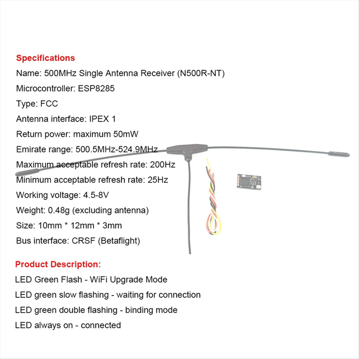500MHz Receiver 500.5MHz-524.9 – Drone Receiver recenzja i cena